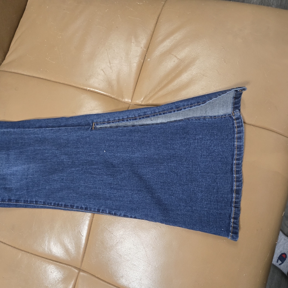BAMBOO Dark Blue Flare Jeans - Picture 4 of 4